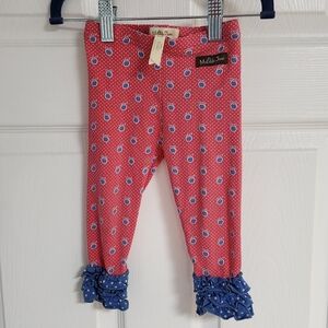 Matilda Jane Red and Blue Polka Dot Leggings